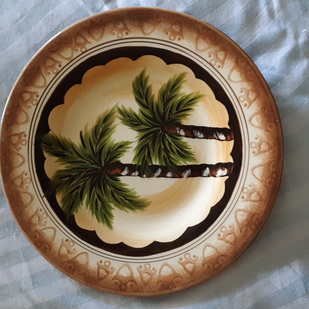 💙Corsica palm tree deco plate